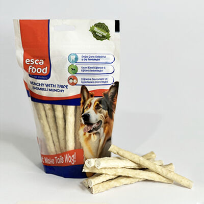Esca Food Munchy Çubuk İşkembeli Köpek Ödülü 12 cm (40Lı Paket)
