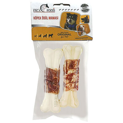 Esca Food Press Kemik Dana Eti Sargılı Köpek Ödülü 12,5 Cm - (65 Gr 2li Paket) - 130 Gr