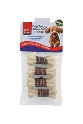 Esca Food - Esca Food Press Kemik Dana Eti Sargılı Köpek Ödülü 7,5 Cm - (30 Gr 4lü Paket)