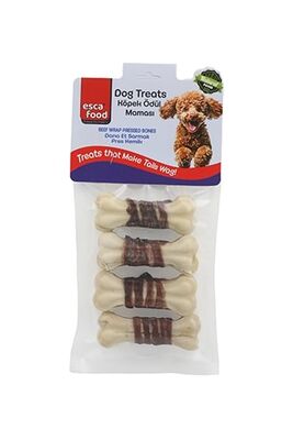Esca Food Press Kemik Dana Eti Sargılı Köpek Ödülü 7,5 Cm - (30 Gr 4lü Paket)