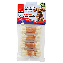 Esca Food Press Kemik Tavuk Eti Sargılı Köpek Ödülü 7,5 Cm - (4lü Paket) - Esca Food