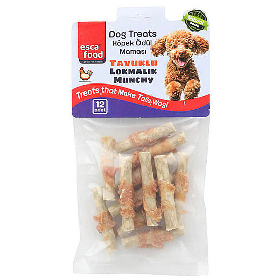 Esca Food Munchy Tavuklu Lokmalık Köpek Ödülü (12Li Paket) - 1