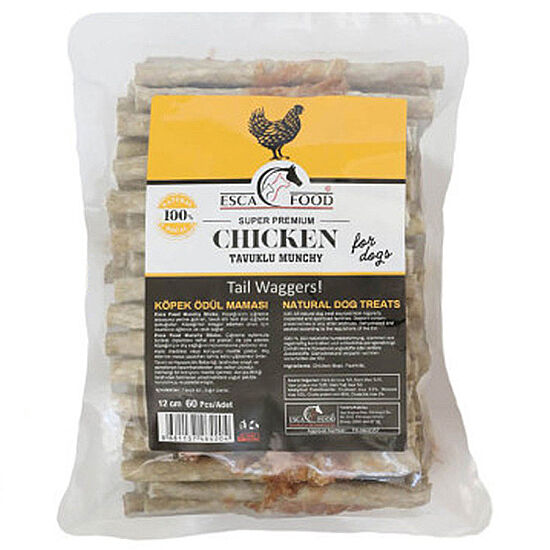 Esca Food Tavuk Sargılı Munchy Köpek Ödülü 12 cm (60Lı Paket) - 1