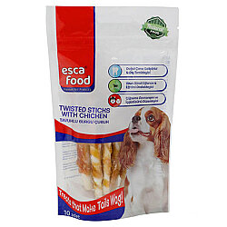 Esca Food Tavuklu Burgu Çubuk Köpek Ödülü (10Lu Paket) - Esca Food