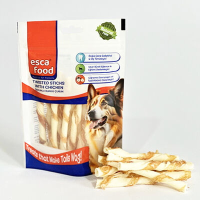 Esca Food Tavuklu Burgu Çubuk Köpek Ödülü (10Lu Paket)