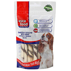 Esca Food Dana Etli Burgu Kemik Köpek Ödülü 12 cm 10 Adet - Esca Food