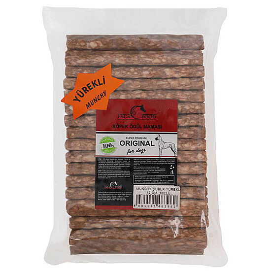 Esca Food Yürekli Munchy Çubuk Köpek Ödülü 12 Cm (100Lü Paket) - 1