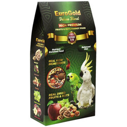 Euro Gold Deluxe Blend Fruits & Nuts Meyveli ve Kuruyemişli Papağan Yemi 650 Gr - Thumbnail