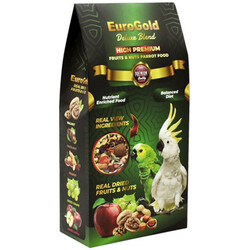 EuroGold - Euro Gold Deluxe Blend Fruits & Nuts Meyveli ve Kuruyemişli Papağan Yemi 650 Gr