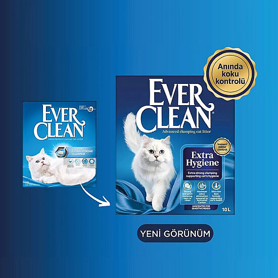 Ever Clean Extra Hygiene Unscented Ekstra Güçlü Kokusuz Kedi Kumu 10 Lt - 2