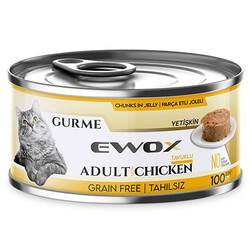 Ewox Gurme Tavuklu Tahılsız Kedi Konservesi 100 Gr - Ewox