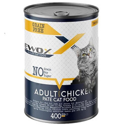 Ewox Pate Tavuklu Tahılsız Ezme Yetişkin Kedi Konservesi 400 Gr - Ewox