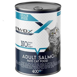 Ewox Somonlu Parça Etli ve Soslu Yetişkin Kedi Konservesi 400 Gr - Ewox