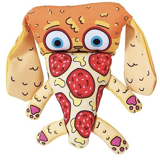 Fat Cat Foodies Dayanıklı Kanvas Kumaştan Sesli Köpek Oyuncağı (Pizza) - 1