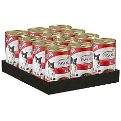 Favor Biftek Etli Köpek Konservesi 400 Gr x 12 Adet - 1