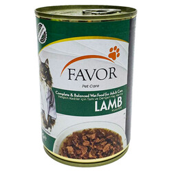 Favor - Favor Kuzu Etli Kedi Konservesi 400 Gr