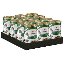 Favor Kuzu Etli Kedi Konservesi 400 Gr x 12 Adet - 1