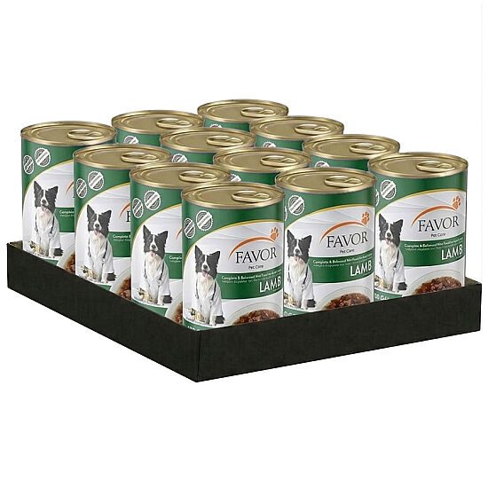 Favor Kuzu Etli Köpek Konservesi 400 Gr x 12 Adet - 1