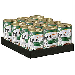 Favor Kuzu Etli Köpek Konservesi 400 Gr x 12 Adet - Favor