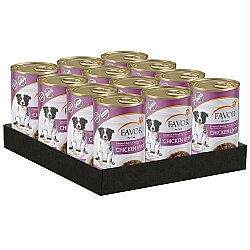 Favor Puppy Tavuk Ciğerli Yavru Köpek Konservesi 400 Gr x 12 Adet - 1