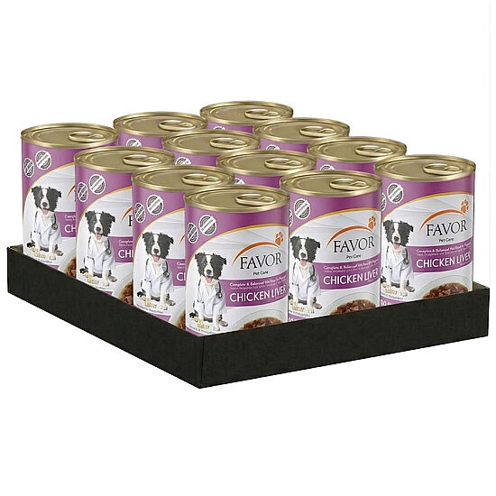 Favor Puppy Tavuk Ciğerli Yavru Köpek Konservesi 400 Gr x 12 Adet - 1