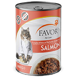 Favor Somonlu Kısırlaştırılmış Kedi Konservesi 400 Gr - Favor
