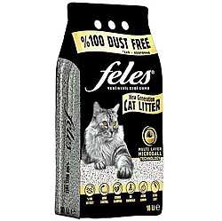 Feles Doğal Topaklanan Tozsuz Kedi Kumu 10 Lt - Diğer / Other