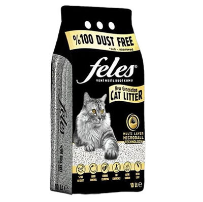 Feles Ultra Light Topaklanan Tozsuz Kedi Kumu 10 Lt