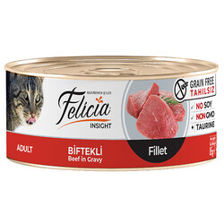 Felicia - Felicia Insight Biftek Etli Fileto Tahılsız Kedi Konservesi 85 Gr