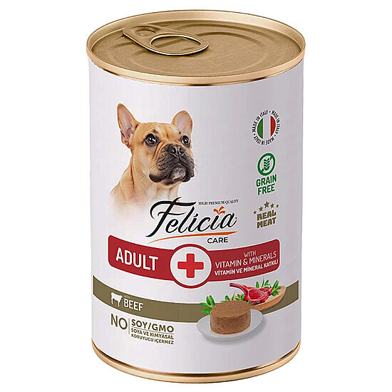 Felicia Care Sığır Etli Pate Tahılsız Köpek Konservesi 400 Gr - 1