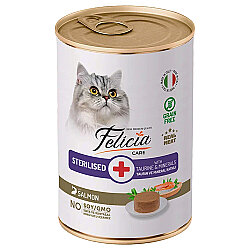 Felicia Care Sterilised Somonlu Pate Tahılsız Kısırlaştırılmış Kedi Konservesi 400 Gr - Felicia