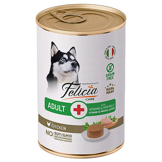 Felicia Care Tavuk Etli Pate Tahılsız Köpek Konservesi 400 Gr - 1