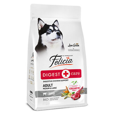 Felicia Hypoallergenic Düşük Tahıllı Kuzulu ve Pirinçli Yetişkin Köpek Maması 15 Kg + Temizlik Mendili