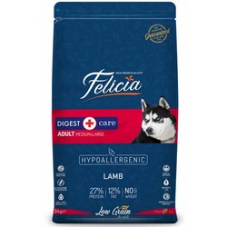 Felicia - Felicia Düşük Tahıllı Kuzulu ve Pirinçli Yetişkin Köpek Maması 3 Kg + 2 Adet Temizlik Mendili