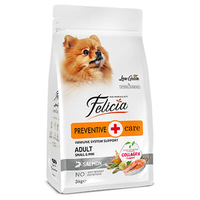 Felicia Hypoallergenic Düşük Tahıllı Somonlu Küçük Irk Yetişkin Köpek Maması 3 Kg + Temizlik Mendili - 1