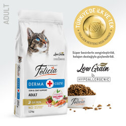 Felicia Hypoallergenic Düşük Tahıllı Somonlu Kedi Maması 12 Kg + Gimcat 20 Gr Multivitamin Paste - 3