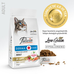 Felicia Hypoallergenic Düşük Tahıllı Somonlu Kedi Maması 2 Kg + Biopet Active Malt Paste 25 ML - 3