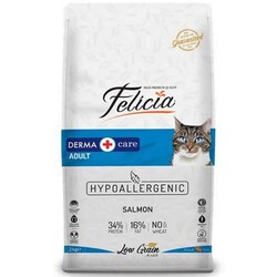 Felicia - Felicia Düşük Tahıllı Somonlu Yetişkin Kedi Maması 2 Kg + Temizlik Mendili