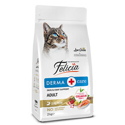 Felicia - Felicia Hypoallergenic Düşük Tahıllı Somonlu Yetişkin Kedi Maması 2 Kg + Temizlik Mendili
