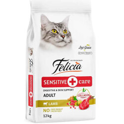 Felicia Hypoallergenic Düşük Tahıllı Kuzu Etli Kedi Maması 12 Kg + Gimcat 20 Gr Multivitamin Paste - 2