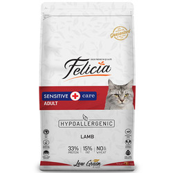 Felicia - Felicia Düşük Tahıllı Yetişkin Kuzu Etli Kedi Maması 12 Kg + 4 Adet Temizlik Mendili