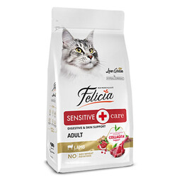 Felicia - Felicia Hypoallergenic Düşük Tahıllı Kuzu Etli Kedi Maması 12 Kg + Temizlik Mendili