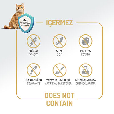 Felicia Hypoallergenic Düşük Tahıllı Kuzu Etli Kedi Maması 12 Kg + Temizlik Mendili - 4