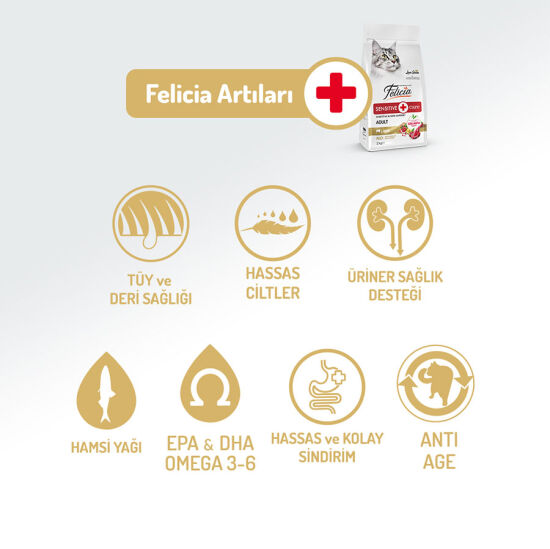 Felicia Hypoallergenic Düşük Tahıllı Kuzu Etli Kedi Maması 2 Kg + Biopet Active Malt Paste 25 ML - 9
