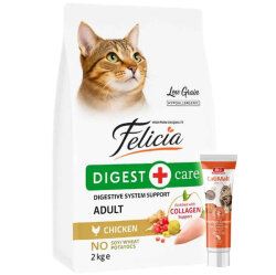 Felicia Hypoallergenic Düşük Tahıllı Tavuk Etli Kedi Maması 2 Kg + Biopet Active Malt Paste 25 ML - Felicia