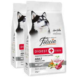 Felicia Hypoallergenic Düşük Tahıllı Kuzulu ve Pirinçli Yetişkin Köpek Maması 6 Kg ( 3 Kg x 2 ) + Temizlik Mendili - Felicia