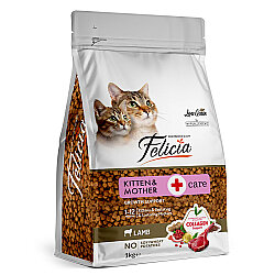 Felicia Hypoallergenic Mother Kitten Düşük Tahıllı Yavru Kuzu Etli Kedi Maması 1 Kg - Felicia