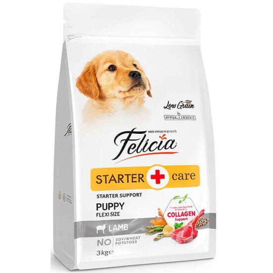 Felicia Hypoallergenic Puppy Düşük Tahıllı Kuzu Etli Yavru Köpek Maması 6 Kg ( 3 Kg x 2 ) + Temizlik Mendili - 3