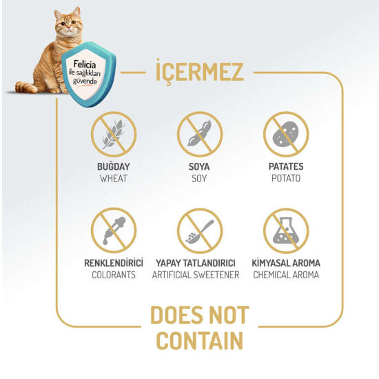 Felicia Hypoallergenic Urinary Sterilised Somonlu Kısırlaştırılmış Kedi Maması 5 Kg x 2 Adet - 6
