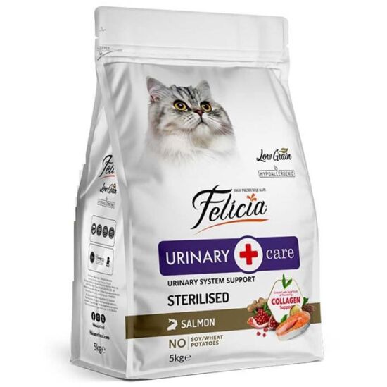 Felicia Hypoallergenic Urinary Sterilised Somonlu Kısırlaştırılmış Kedi Maması 5 Kg x 2 Adet - 3